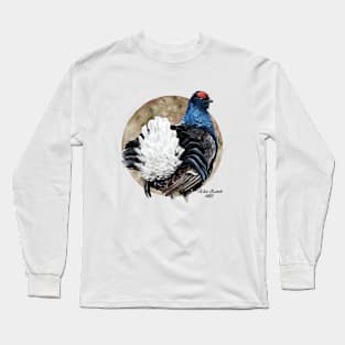 Watercolor Black Grouse - Gallo Forcello Long Sleeve T-Shirt